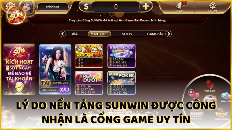 Ly Do Nen Tang Sunwin Duoc Cong Nhan La Cong Game Uy Tin 